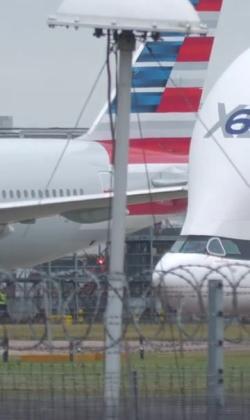 Interesting real-life shooting of Airbus White Whale transport plane