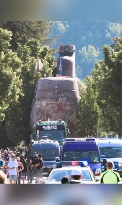 It turns out that this is how the submarine in transit passed under the bridge.